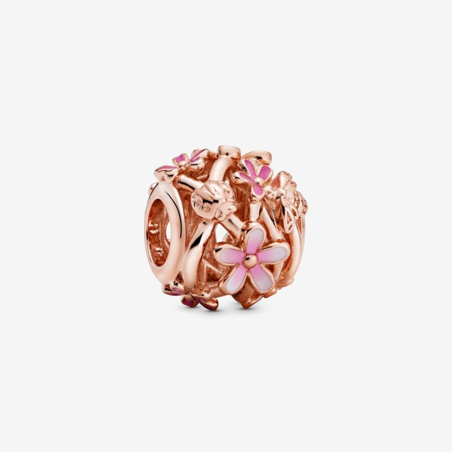 Charms Pandora | Charm Openwork Margherita Rosa