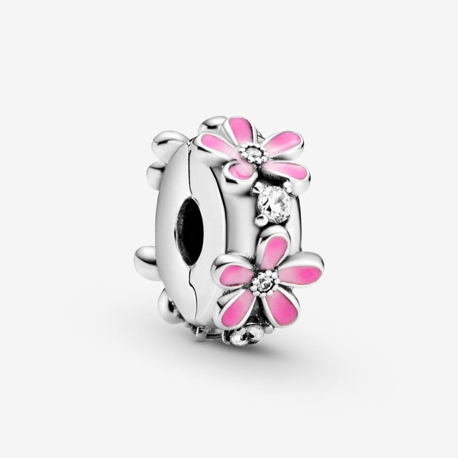 Charms Pandora | Clip Margherite Rosa