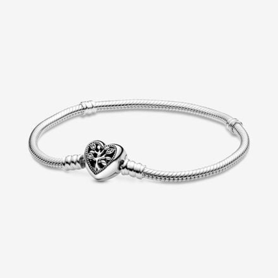 Bracciali Pandora | Bracciale Con Chiusura A Cuore Albero Della Famiglia