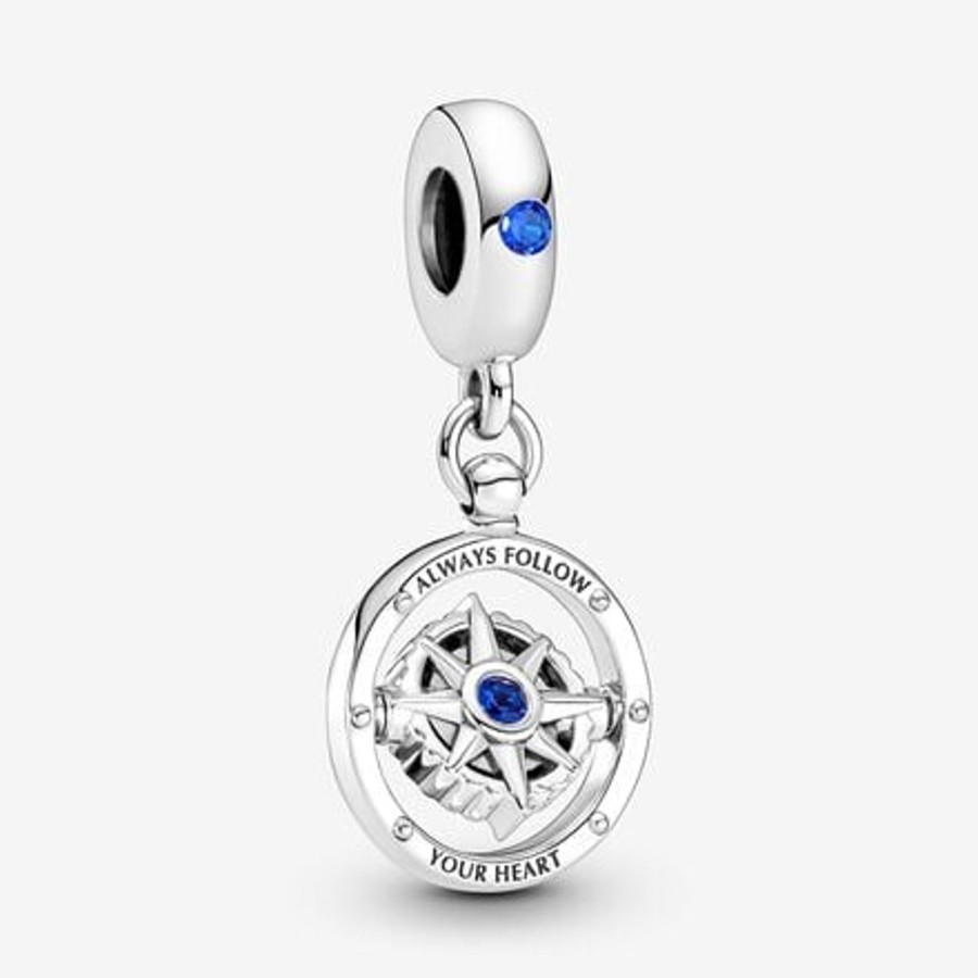 Charms Pandora | Charm Pendente Bussola "Always Follow Your Heart"