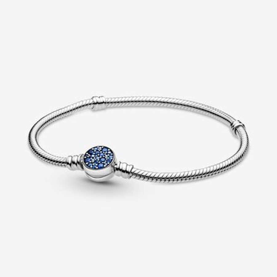 Bracciali Pandora | Bracciale Con Chiusura Pietre Blu