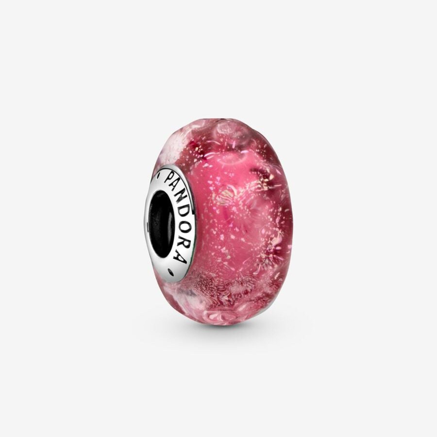 Charms Pandora | Charm Vetro Di Murano Fantasia Rosa