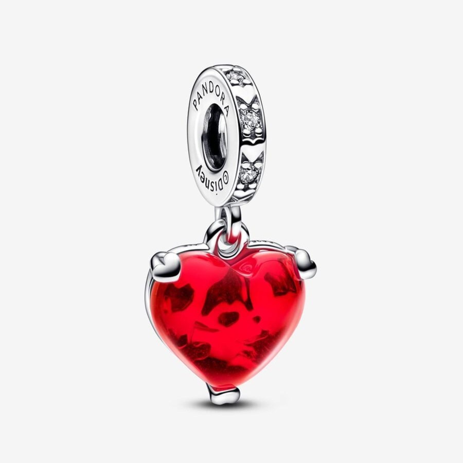 Charms Pandora | Disney, Mickey E Minnie, Cuore In Vetro Di Murano