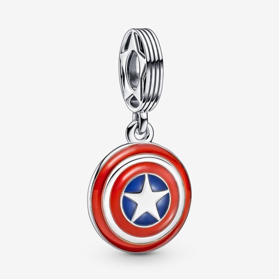 Charms Pandora | Marvel, Avengers, Pendente Scudo Di Captain America