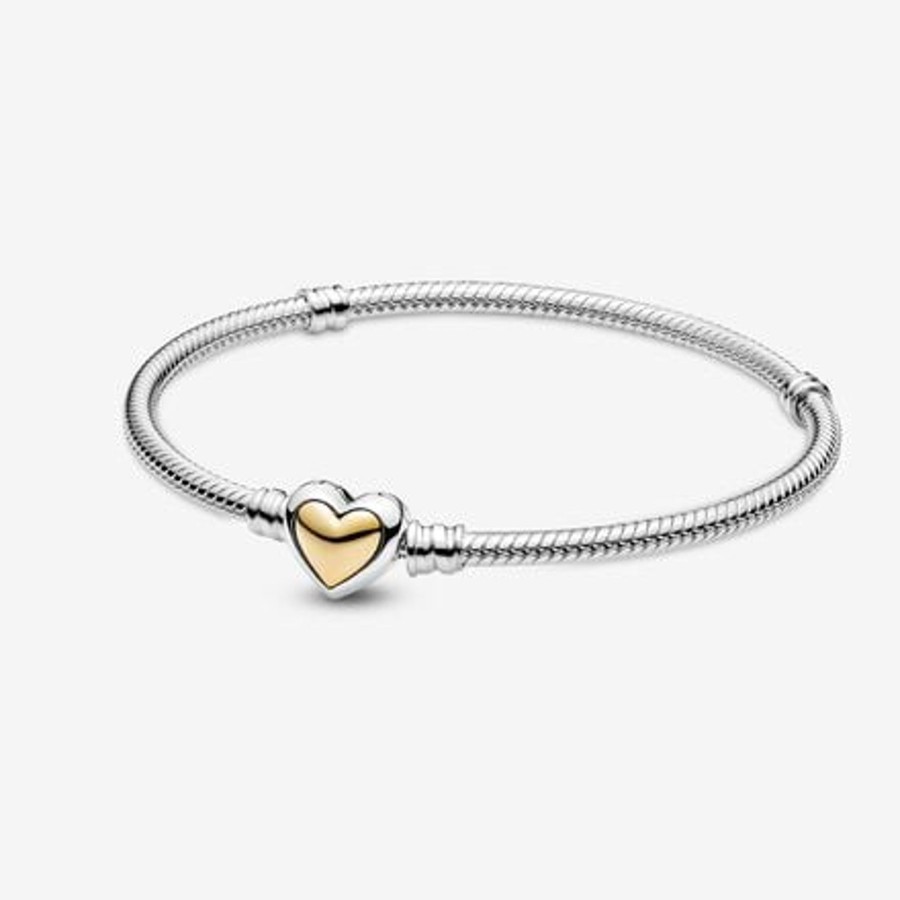 Bracciali Pandora | Bracciale Con Chiusura A Cuore Dorato