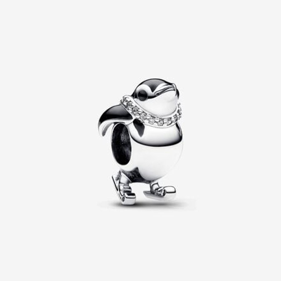 Charms Pandora | Charm Pinguino Con Gli Sci