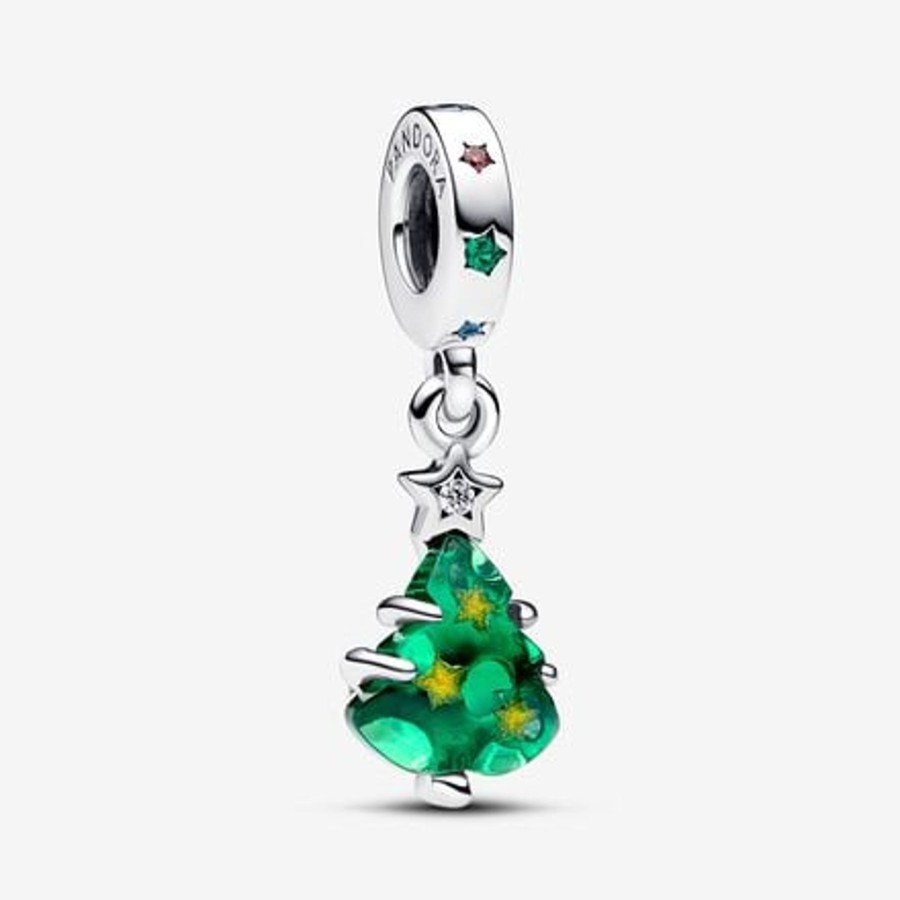 Charms Pandora | Charm Pendente Albero Di Natale Con Stelle