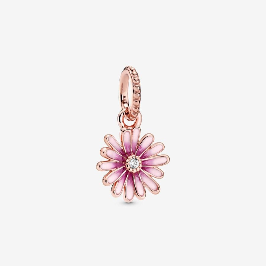 Charms Pandora | Charm Pendente Margherita Rosa