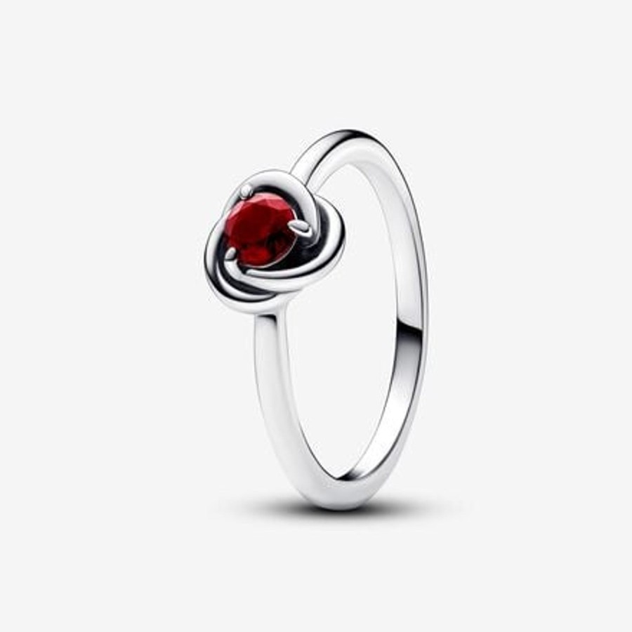 Anelli Pandora | Anello Cerchio Eterno Rosso Scuro