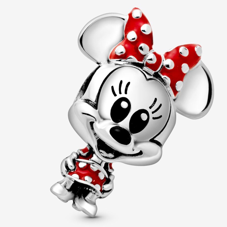 Charms Pandora | Disney, Charm Minnie Con Vestito E Fiocco A Pois