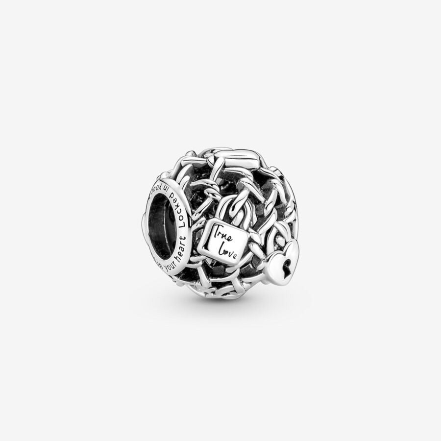 Charms Pandora | Charm Openwork Lucchetti D'Amore