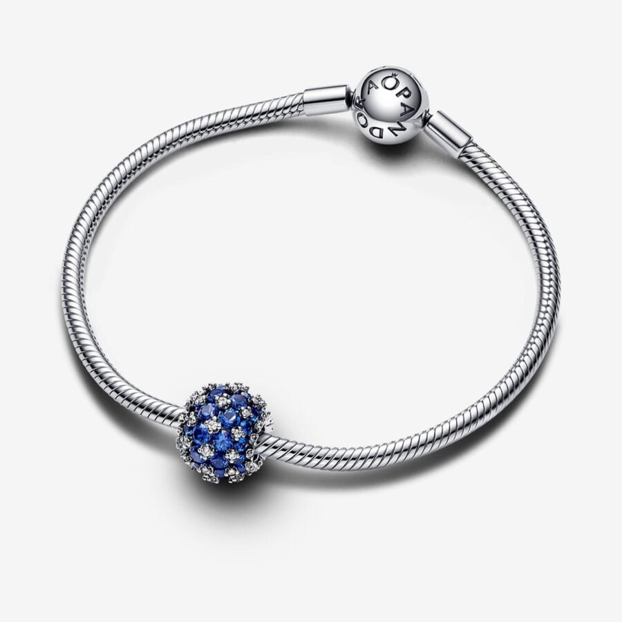 Charms Pandora | Charm Pave Pietre Luminose Blu